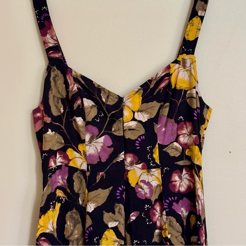 Free People| Pretty Autumn Floral Slip Dress in Purple/Yellow/Olive Sz XS - Picture 3 of 9